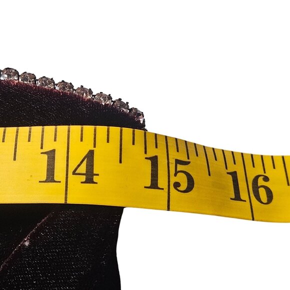 VTG Jessica McClintock Dress 5 Gunne Sax Red Blk Velvet Whimsygoth Old Money Y2K - Picture 12 of 14